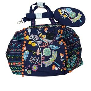 America and Beyond duffle overnight travel bag and cosmetic bag embroidered
